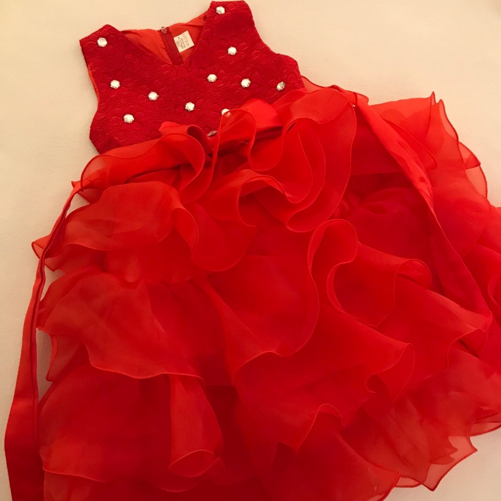 Red Ruffle Dress